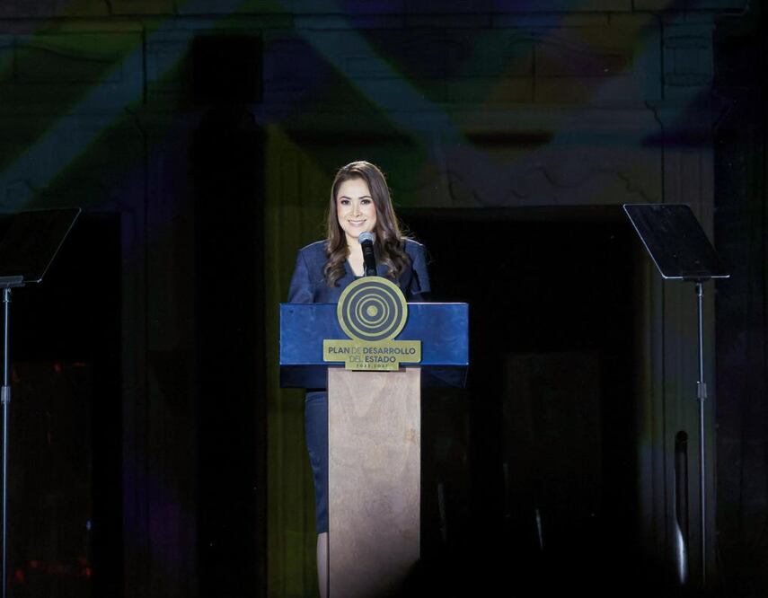 Teresa Jiménez, gobernadora de Aguascalientes. 12 de abril