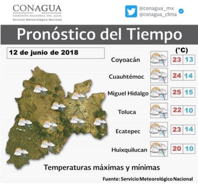 Se espera martes con tormentas fuertes en CDMX