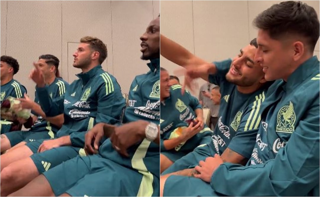 Selección Mexicana disfruta de las canciones de Grupo Frontera. FOTO: ESPECIAL