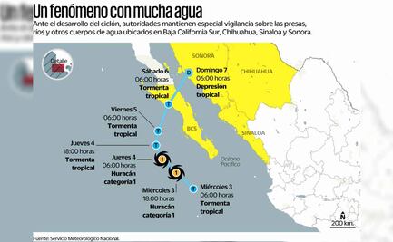 En alerta, 4 estados por tormenta Lorena