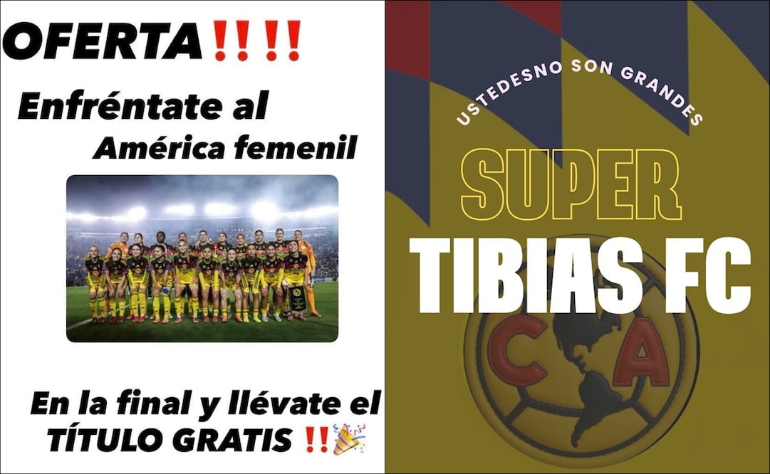 América fue blanco de los mejores memes luego de perder la final de la Liga MX Femenil con Tigres / FOTO: ESPECIAL