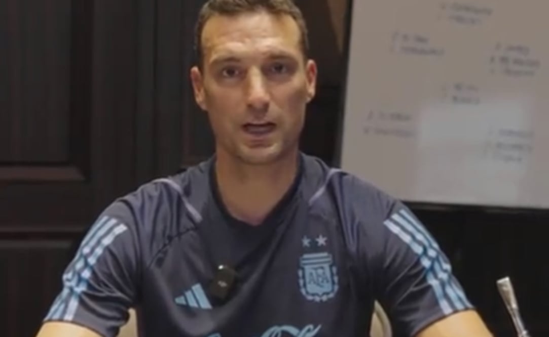 Lionel Scaloni presentando la lista de convocados de Argentina / Foto: Especiales