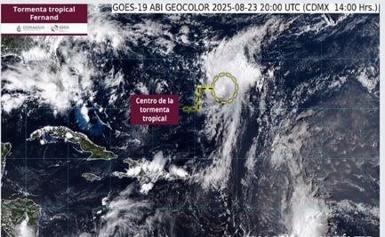 Se forma tormenta tropical "Fernand" en el Atlántico central; prevén lluvias en México por onda tropical