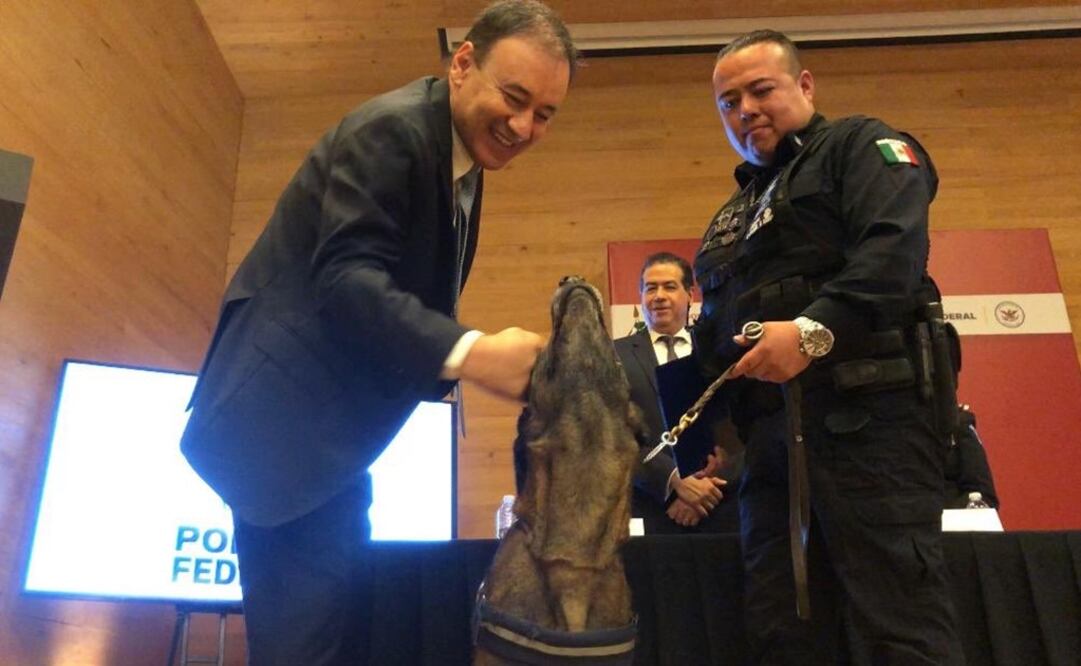 Alfonso Durazo durante la celebración del Día del Policía Federal. Foto: Especial 