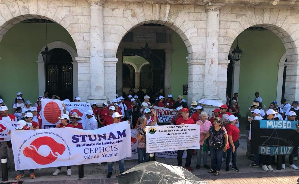 Los manifestantes piden un trabajo digno y respeto a la dignidad del trabajador (01/05/2025). Foto: Especial