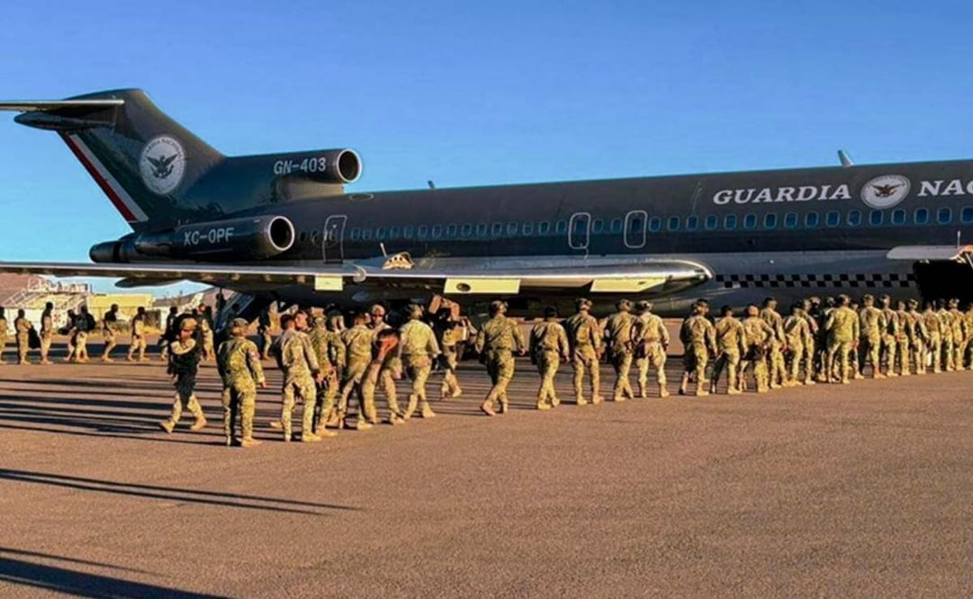 Este domingo 23 de noviembre de 2025 arribaron 90 efectivos del Cuerpo de Fuerzas Especiales a Chihuahua. Foto: Especial