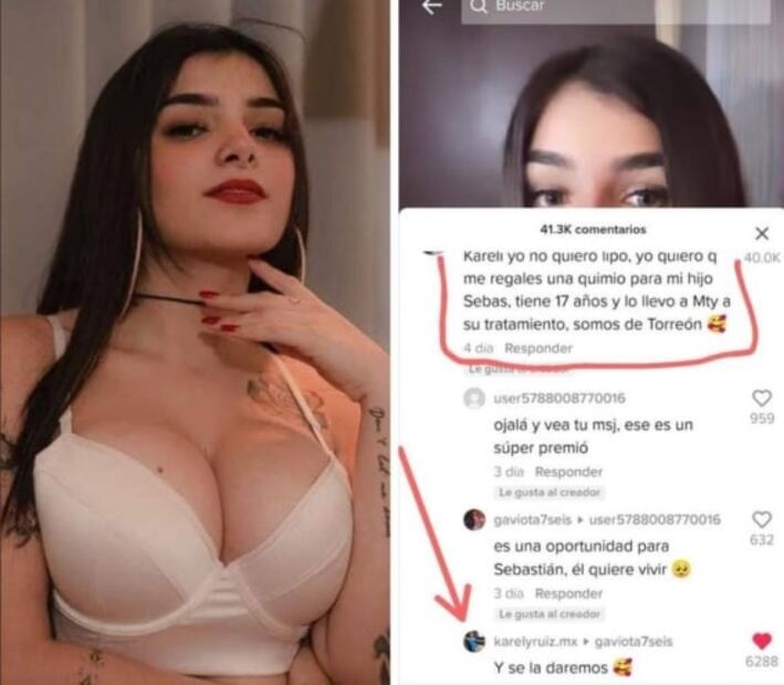 La modelo Karely Ruiz regala quimio a fan