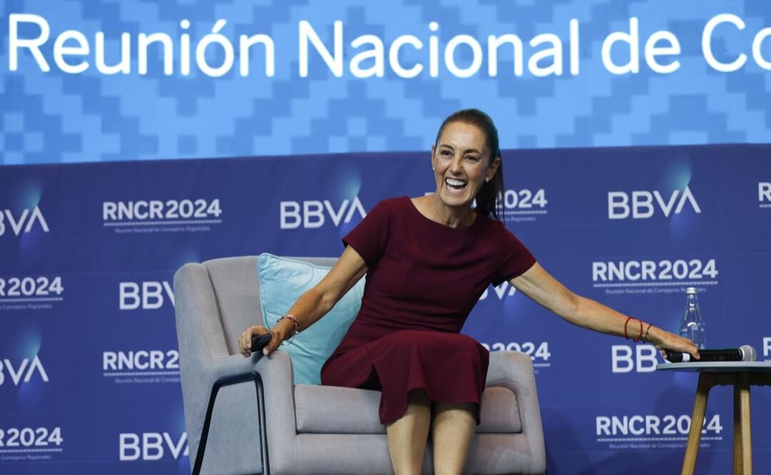 Claudia Sheinbaum Pardo, candidata a la presidencia de México por la coalición Sigamos Haciendo Historia, acudió al hotel camino real de Polanco para asistir a la Reunión Nacional de Consejeros Regionales de BBVA. Foto: Diego Simón / EL UNIVERSAL