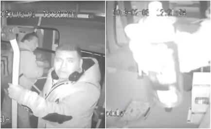 Exhiben cómo asaltantes lanzan líquido a cámaras para robar camión en la Morelos