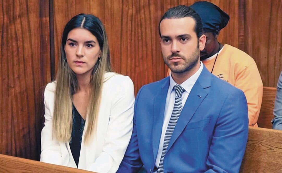 Ana Araujo y Pablo Lyle, juntos en una de las audiencias. Archivo AP. 