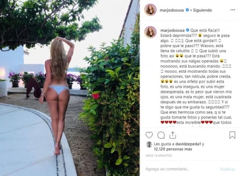 Marjorie de Sousa luce su trasero en bikini sin miedo a la crítica 