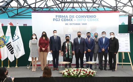 FGJ e INFO suscriben convenio para fortalecer la transparencia en CDMX