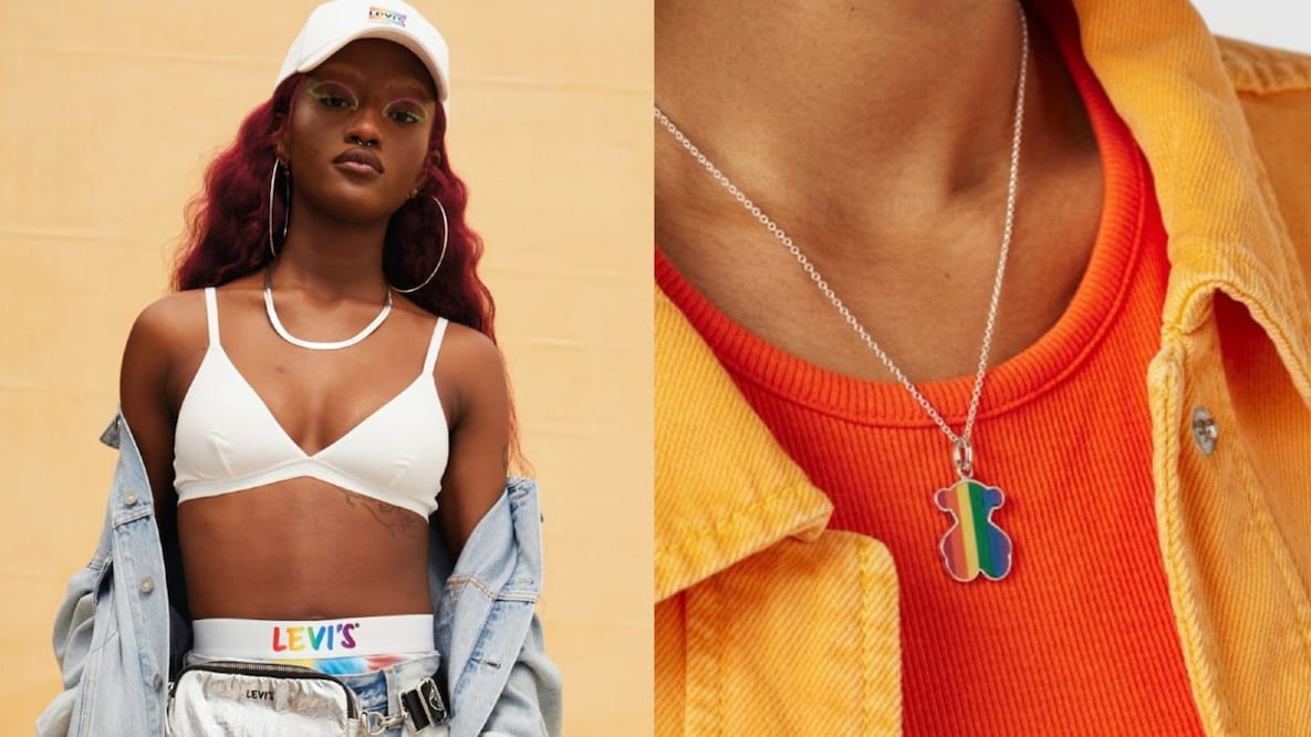 Algunas marcas se unen al mes del orgullo al lanzar colecciones que harán una explosión de color perfecto para tu look / Foto: Levi´s / Tous