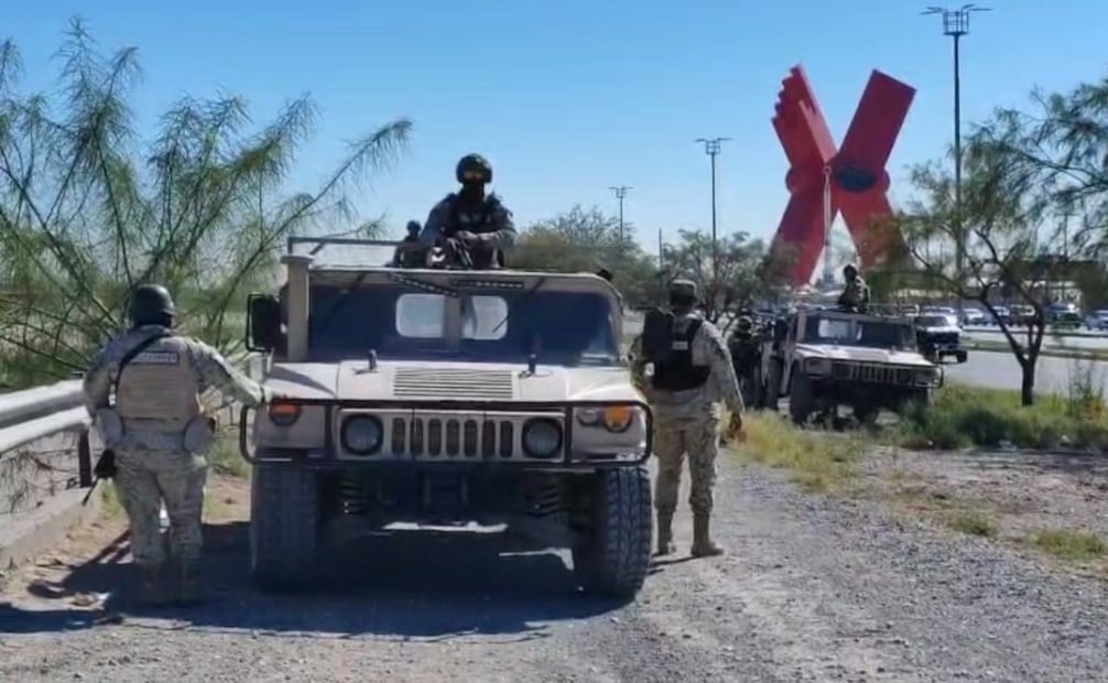 Diversos elementos de seguridad llegaron a realizar revisiones en la frontera de Chihuahua (06/11/2025). Foto: Especial