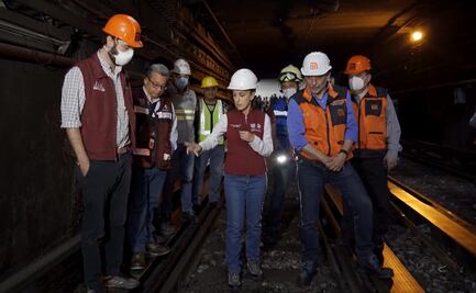 VIDEO. Desde túnel del Metro, Sheinbaum explica las obras para la Línea 1