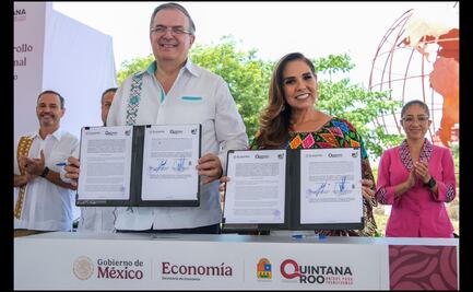 Ebrard y Mara Lezama firman Polo de Desarrollo Económico para el Bienestar; Sheinbaum ordenó comenzar en Chetumal