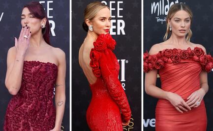 Los vestidos rojos de Dua Lipa, Emily Blunt y Margot Robbie en los Critics Choice Awards