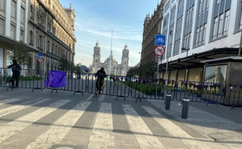 Minuto a Minuto, marcha del 8M. Suman 6 vallas derribadas en Palacio Nacional