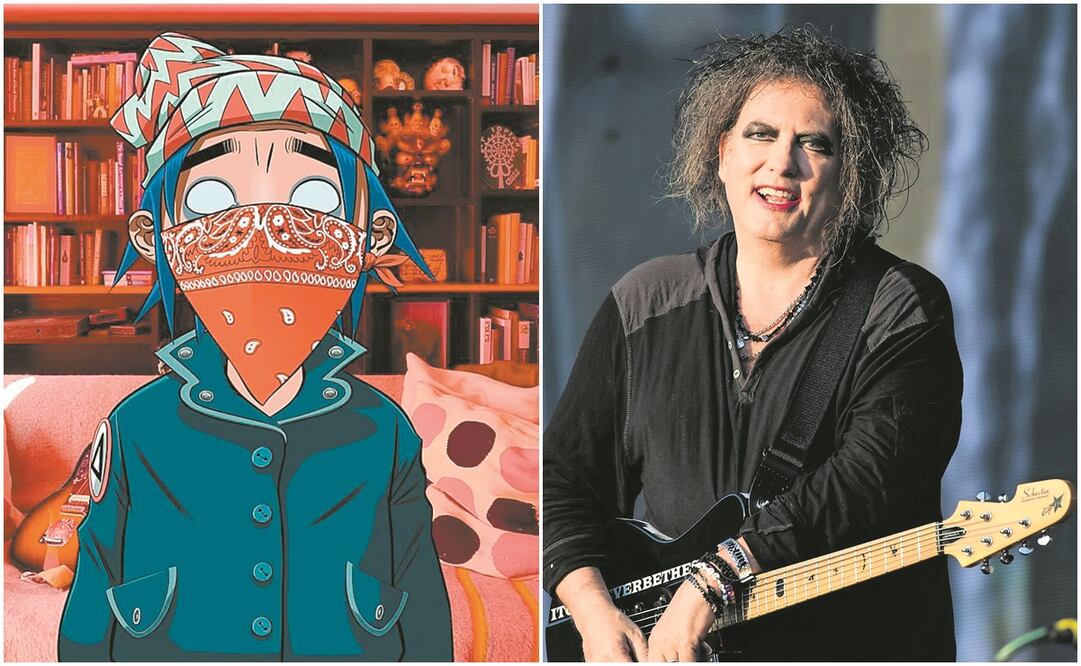 Gorillaz y Robert Smith. Fotos: Archivo