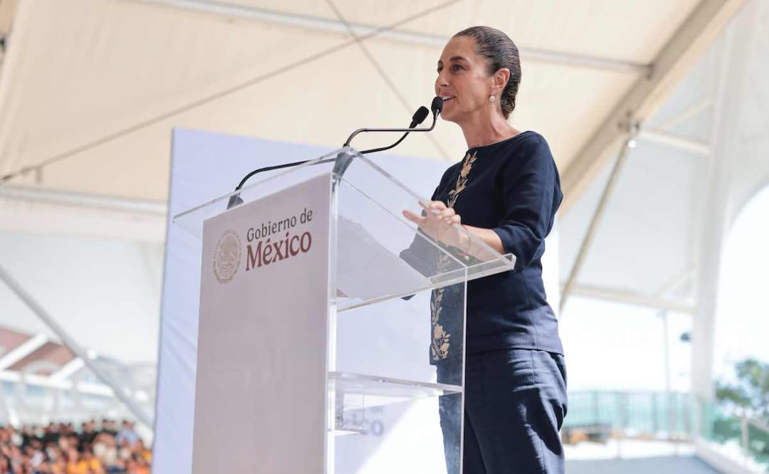 La presidenta Claudia Sheinbaum Pardo en Jalisco como parte de su rendición de cuentas. Foto: Presidencia.