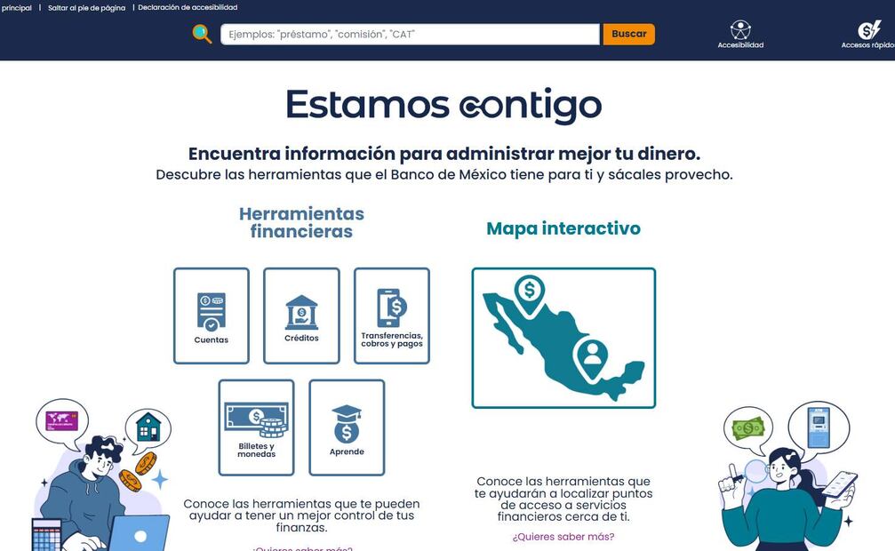 Página web "Banxico contigo". Foto: Captura de pantalla