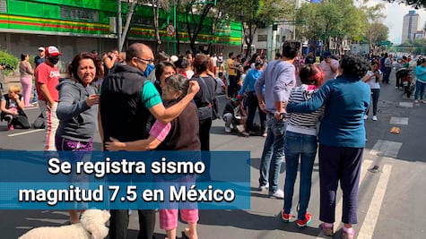 Sacude sismo magnitud 7.5 a CDMX, no se reportan incidentes