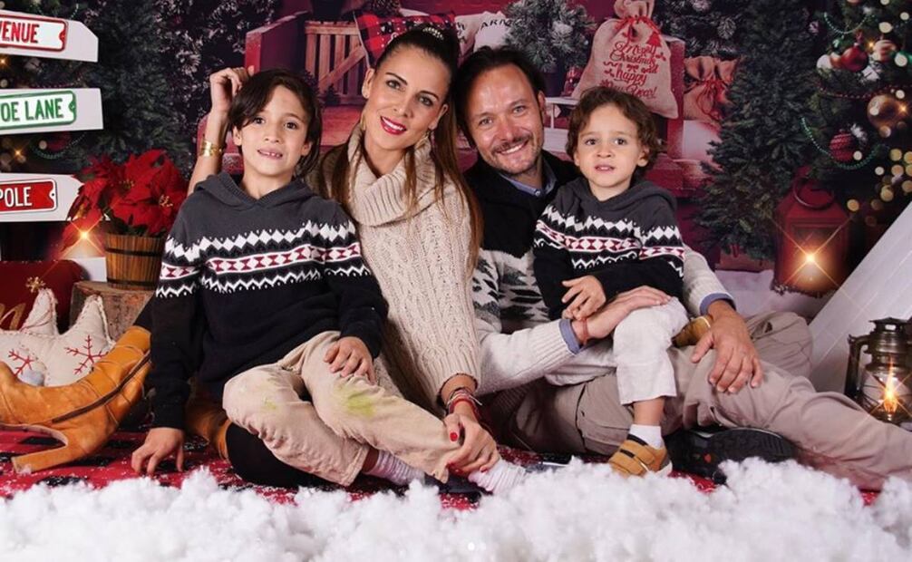 Adianez Hernandez, Rodrigo Cachero y sus dos hijos. Foto: Instagram.