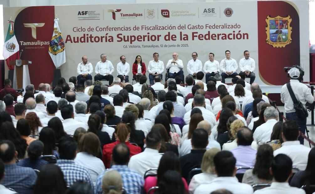 Ciclo de Conferencias de Fiscalización del Gasto Federalizado en Tamaulipas (12/06/2025). Foto: Especial