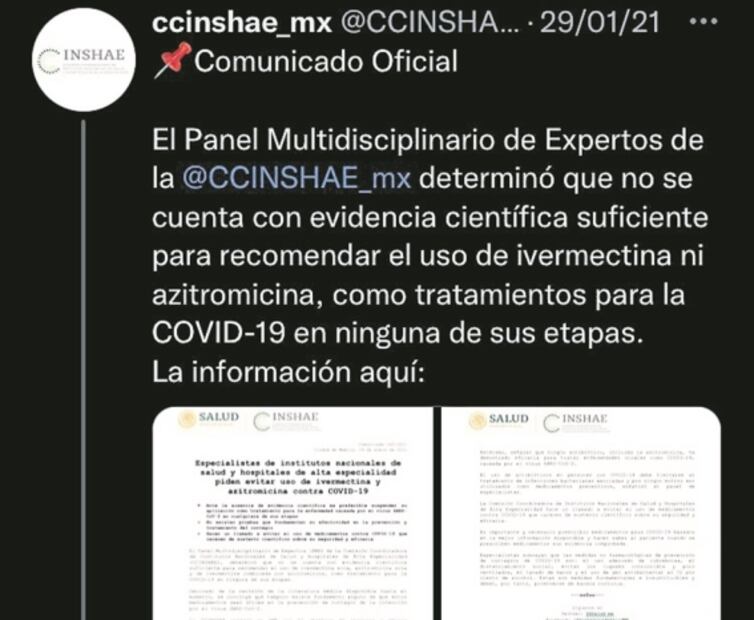 Especialistas alertaron por uso de ivermectina
