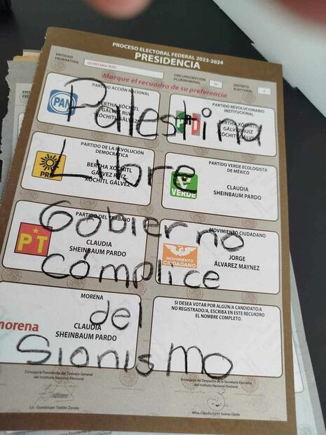 Algunos ciudadanos reflejaron su postura política, anulando su voto. Foto: Redes sociales