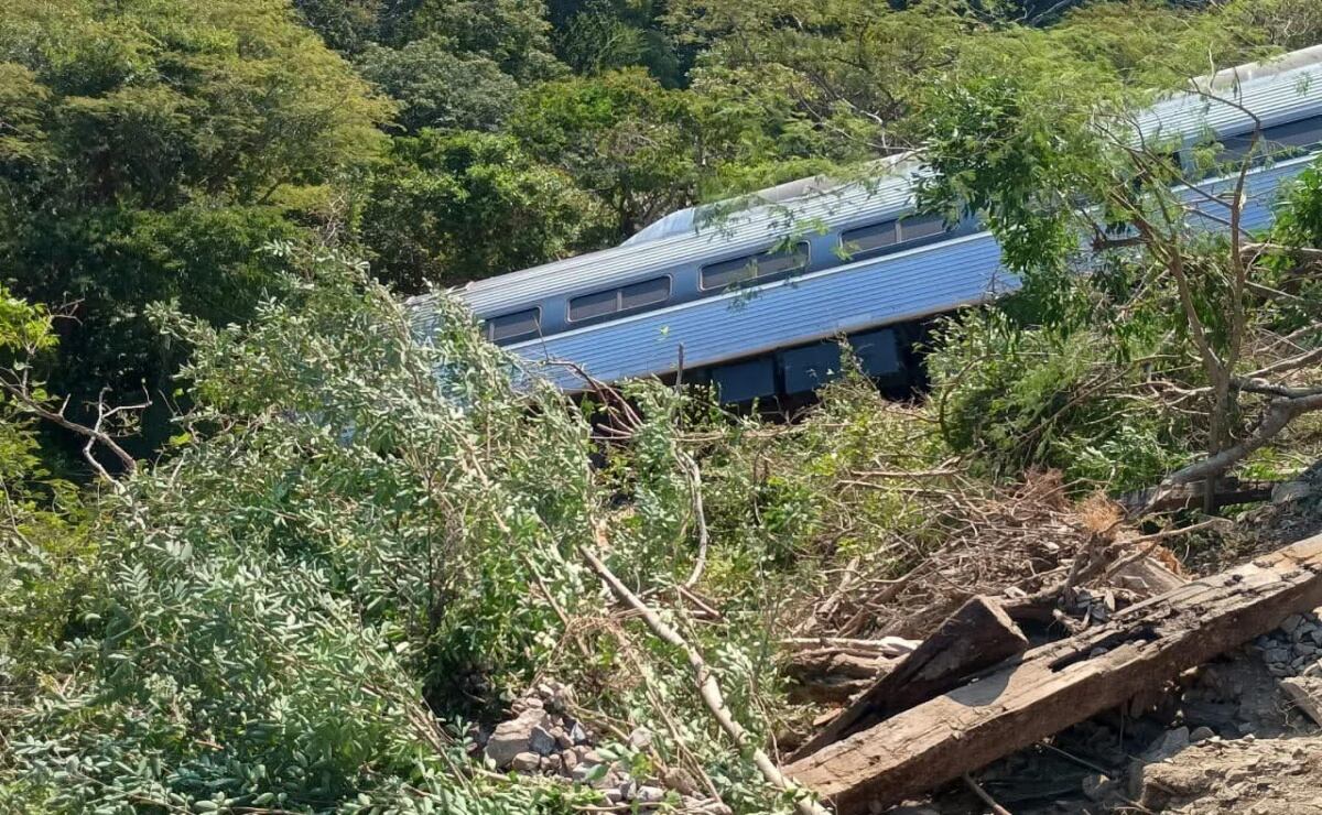 Descarrila tren transístmico de pasajeros en Oaxaca; movilizan a cuerpos de emergencia. Foto: Especial