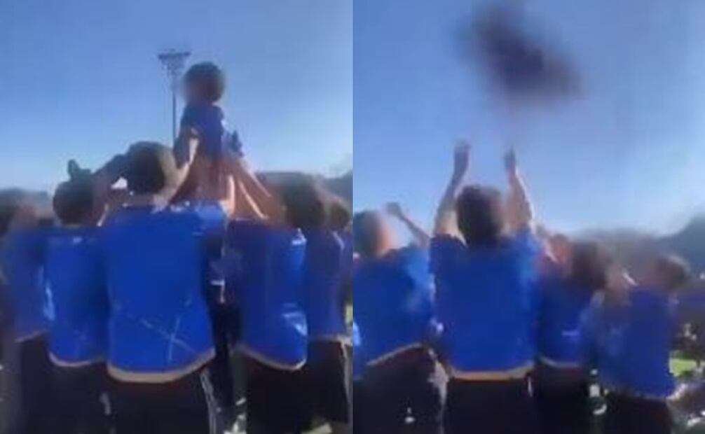 Joven es lesionado tras ser lanzado al aire. Foto: Captura de video