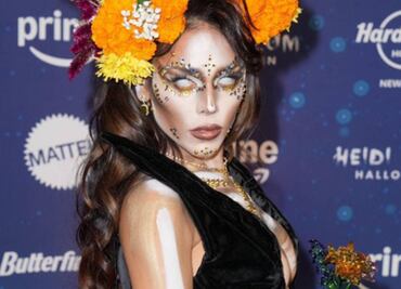 Danna se transforma en una Catrina y sorprende en fiesta de Halloween de Heidi Klum