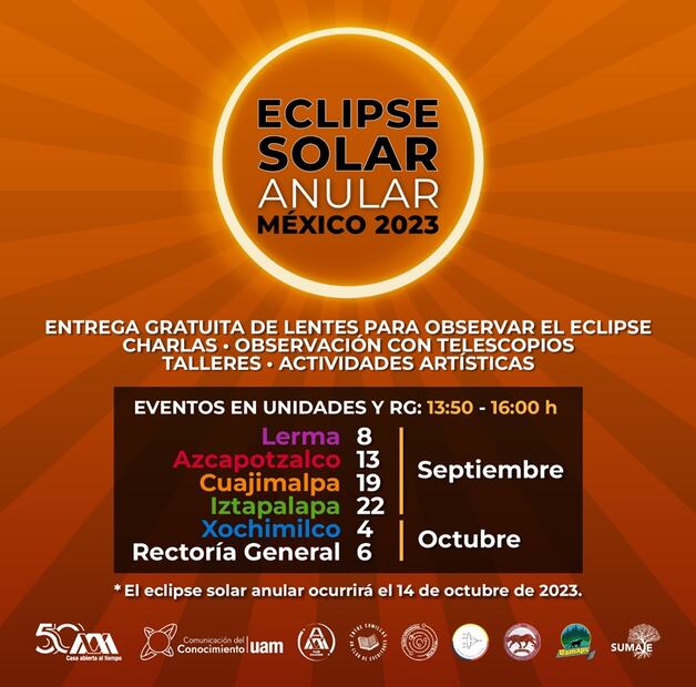 Eclipse solar UAM. Foto: Tomada de la UAM
