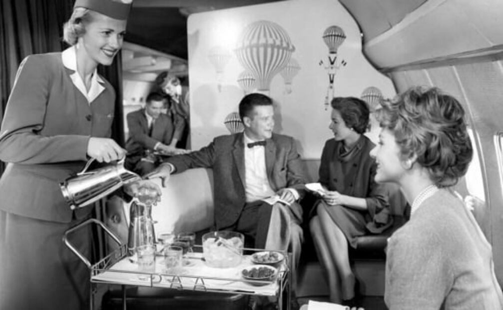 Cómo era viajar en avión durante los años 50 y 60