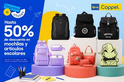 Mochilas en oferta en Coppel en línea para el regreso a clases