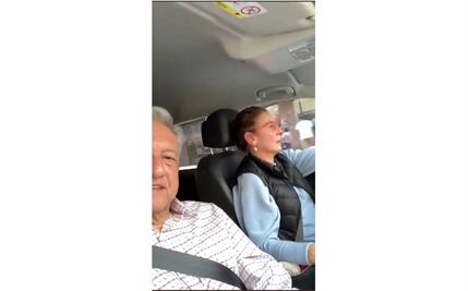 AMLO comparte video de traslado al Zócalo en auto de su esposa, “una conductora extraordinaria”
