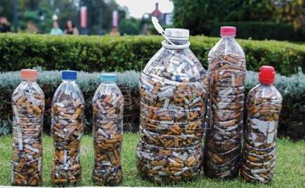 Estudiantes usan colillas de cigarro para crear objetos sin impacto ambiental