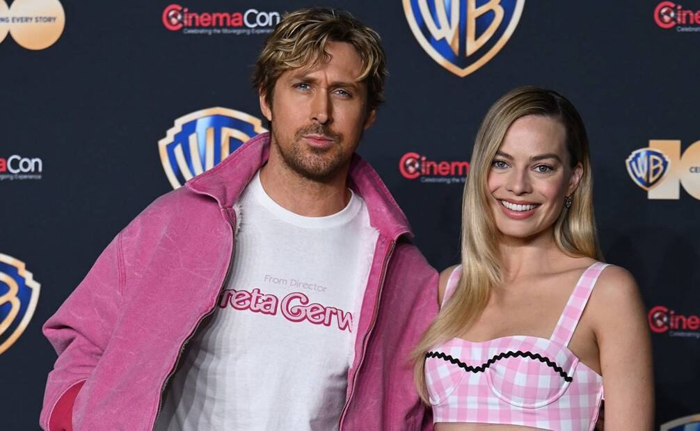 Ryan Gosling y Margot Robbie, protagonistas de "Barbie". Foto: AFP.