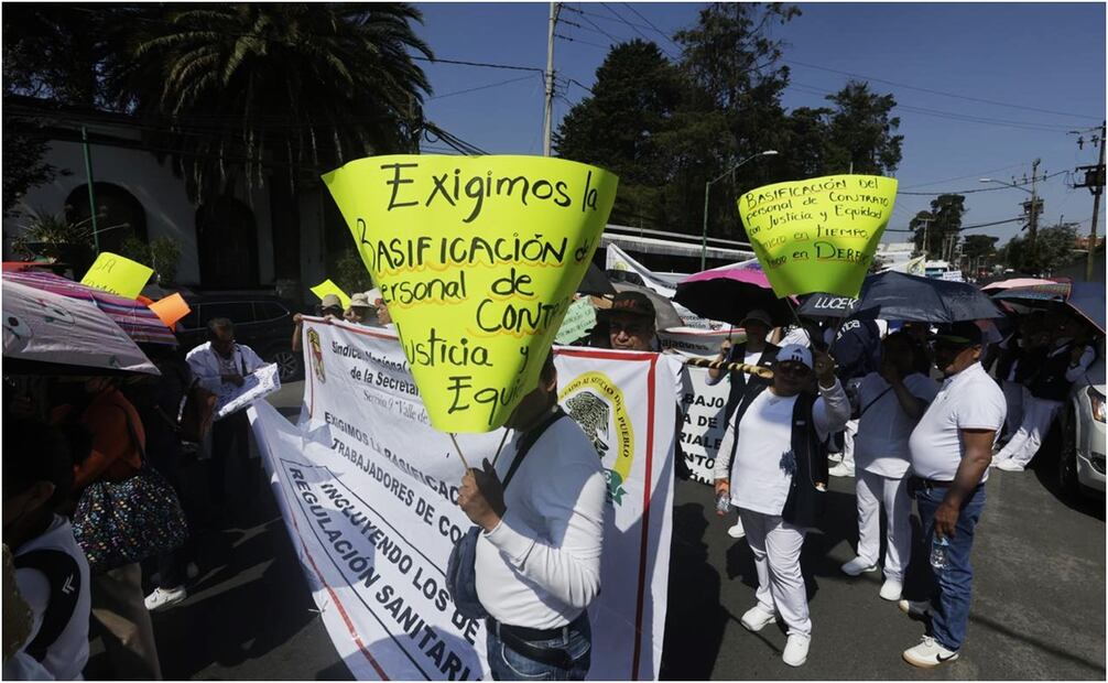 Protesta de enfermeras y médicos en el Edomex. Foto: Jorge Alvarado/EL UNIVERSAL