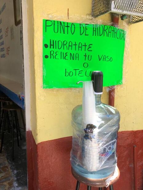 Punto de hidratación. Foto: Especial