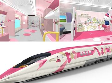 Conoce y viaja en el tren bala de Hello Kitty