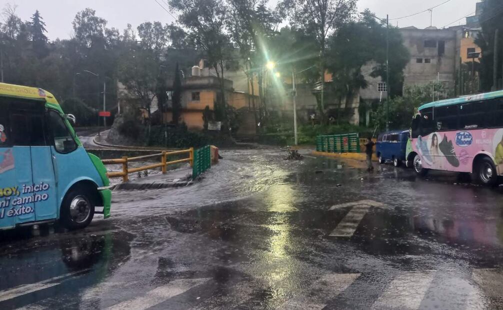 Vialidades afectadas por desbordamiento de la presa (29/06/2025). Foto: Especial