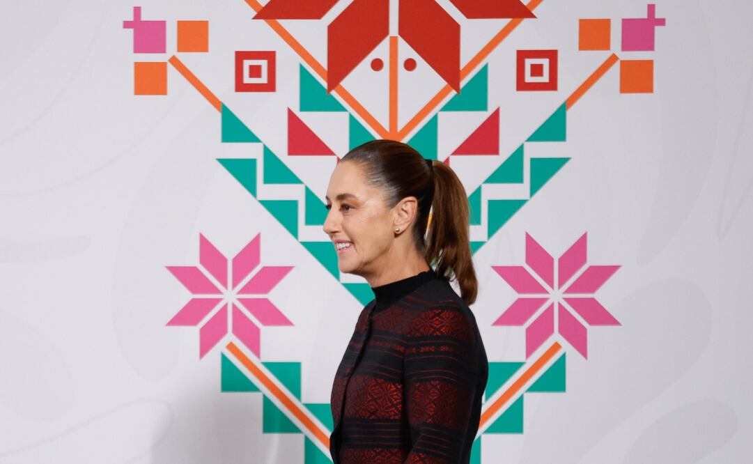 Conferencia presidencial de este 9 de octubre de 2025 en Palacio Nacional. Foto: Diego Simón / EL UNIVERSAL