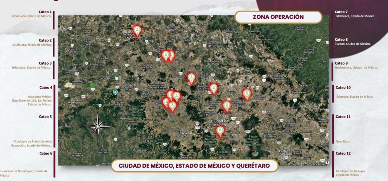 Zona de operación de huachicoleo en Querétaro, Edomex y CDMX / Imagen especial