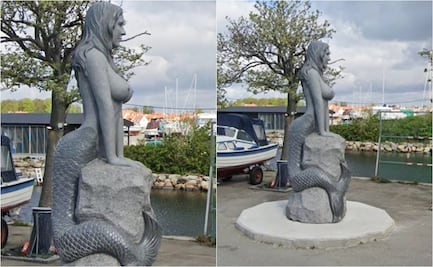 Una enorme estatua de La Sirenita causa polémica en Dinamarca por “pornográfica” 