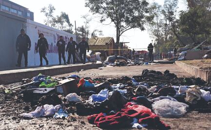 Hallan a hombre calcinado en campamento de migrantes