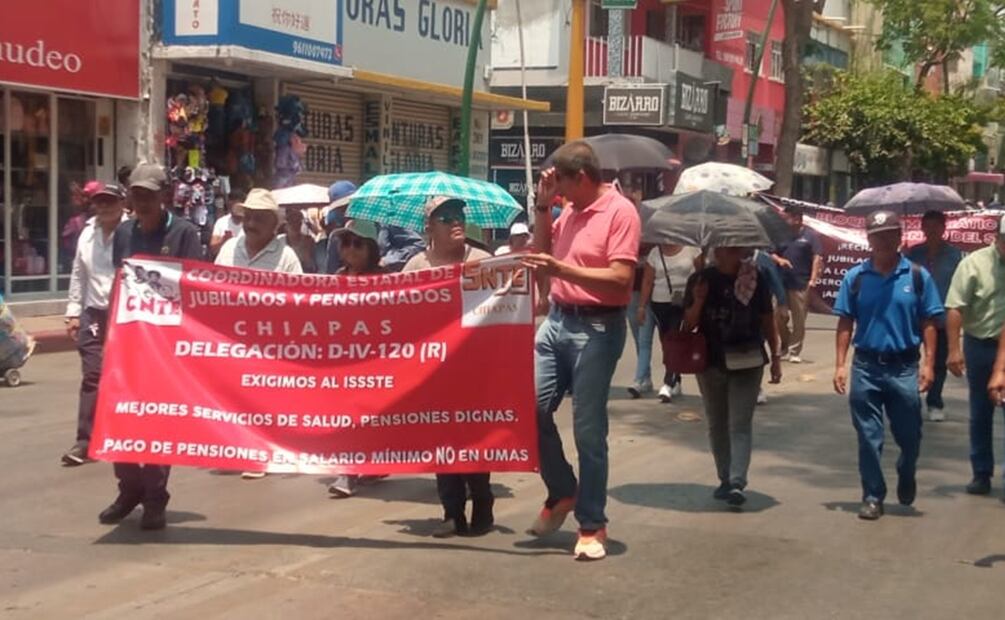 Marcha de maestros en Chiapas. Foto: Especial