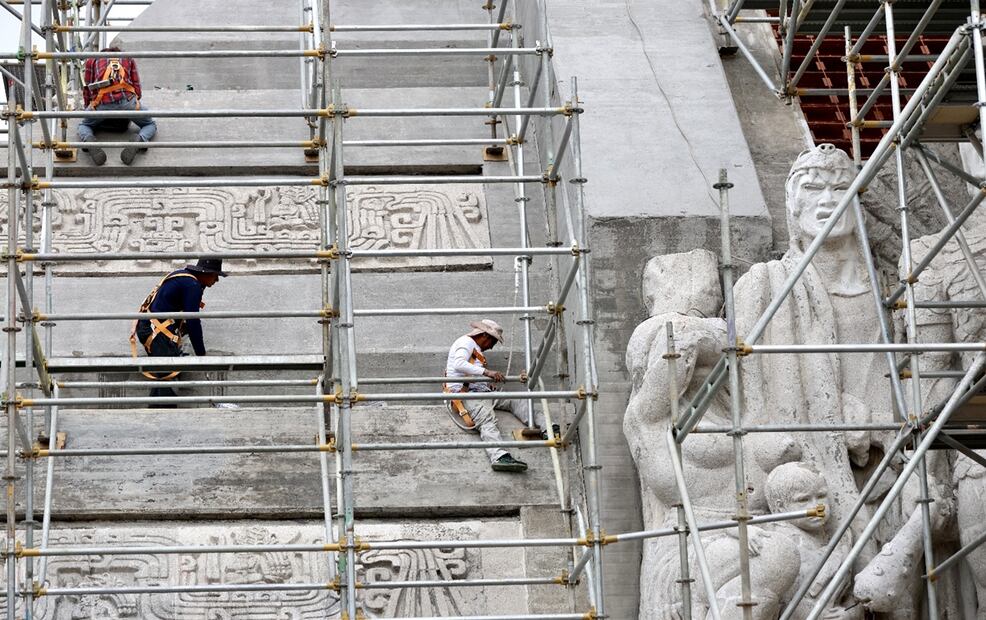 Restauran el Monumento a la Raza. Foto: Valente Rosas/EL UNIVERSAL