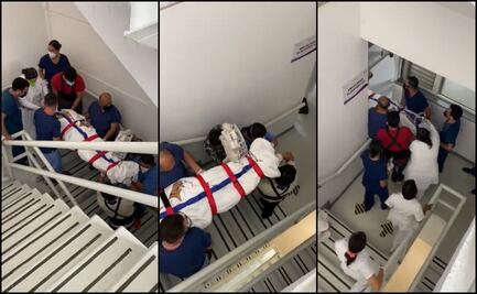 Colapsan elevadores y camilleros cargan a pacientes en hospital de Morelos